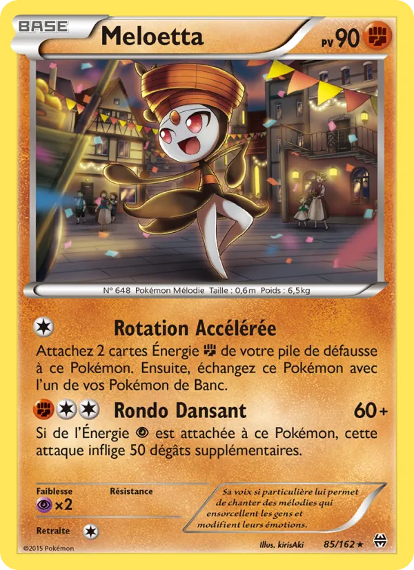 Carte Pokémon Meloetta 85/162 de l'extension Impulsion Turbo