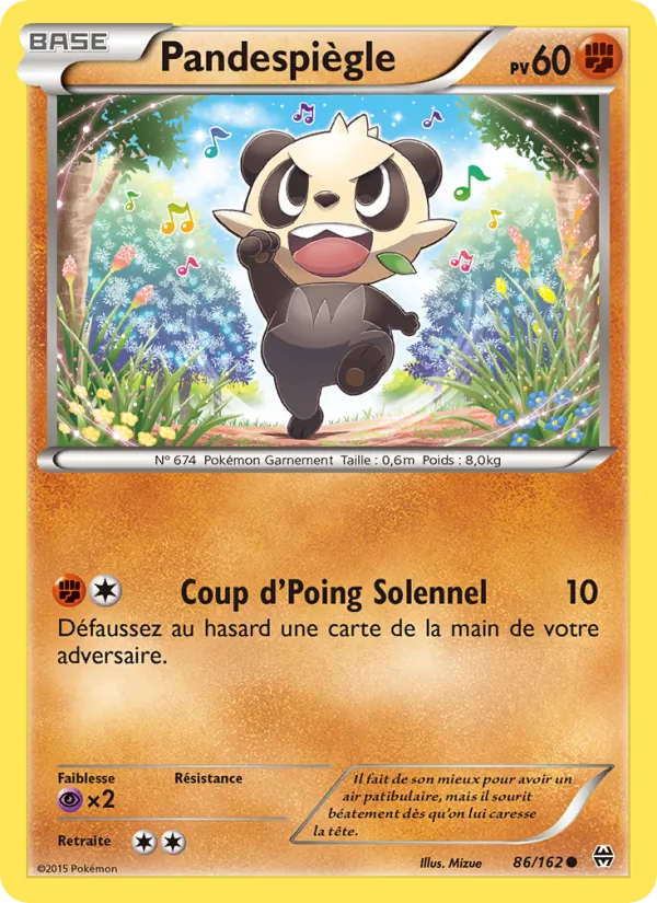 Carte Pokémon Pandespiègle 86/162 de l'extension Impulsion Turbo