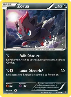 Carte Pokémon Zorua 89