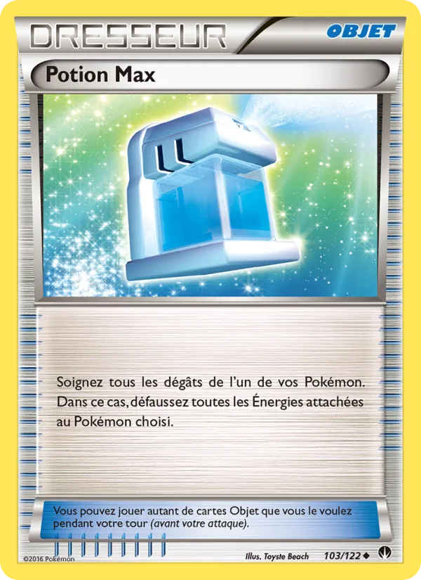 Carte Pokémon Potion Max 103/122 de l'extension Rupture Turbo