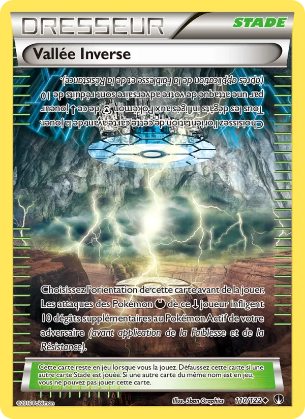 Carte Pokémon Vallée Inverse 110/122 de l'extension Rupture Turbo