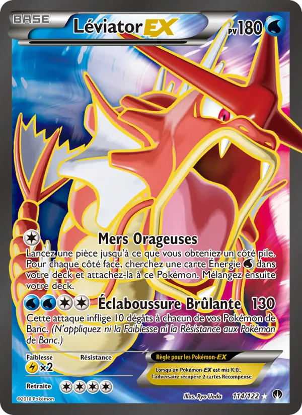 Carte Pokémon Léviator EX 114/122 de l'extension Rupture Turbo