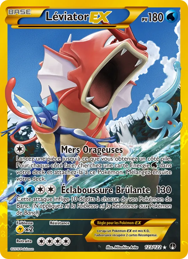 Carte Pokémon Léviator EX 123/122 de l'extension Rupture Turbo