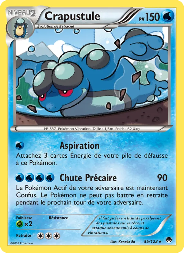 Carte Pokémon Crapustule 35/122 de l'extension Rupture Turbo