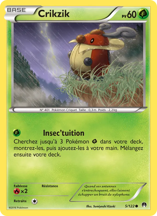 Carte Pokémon Crikzik 5/122 de l'extension Rupture Turbo