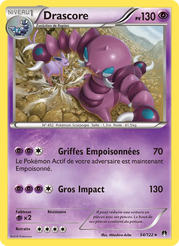 Carte Pokémon Drascore 54/122 de l'extension Rupture Turbo
