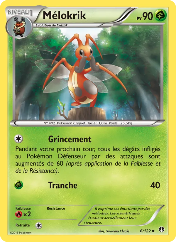 Carte Pokémon Mélokrik 6/122 de l'extension Rupture Turbo