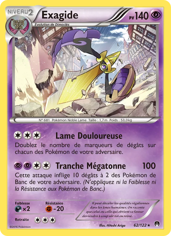 Carte Pokémon Exagide 62/122 de l'extension Rupture Turbo