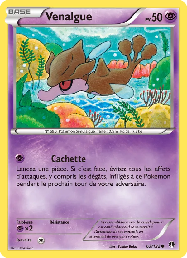 Carte Pokémon Venalgue 63/122 de l'extension Rupture Turbo