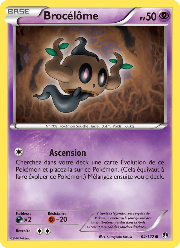 Carte Pokémon Brocélôme 64/122 de l'extension Rupture Turbo