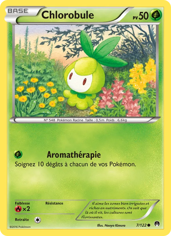 Carte Pokémon Chlorobule 7/122 de l'extension Rupture Turbo