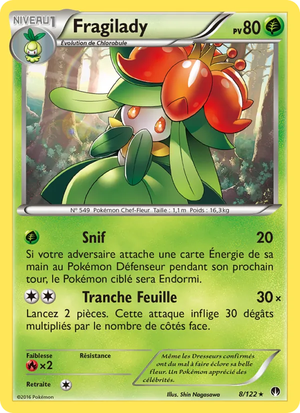 Carte Pokémon Fragilady 8/122 de l'extension Rupture Turbo