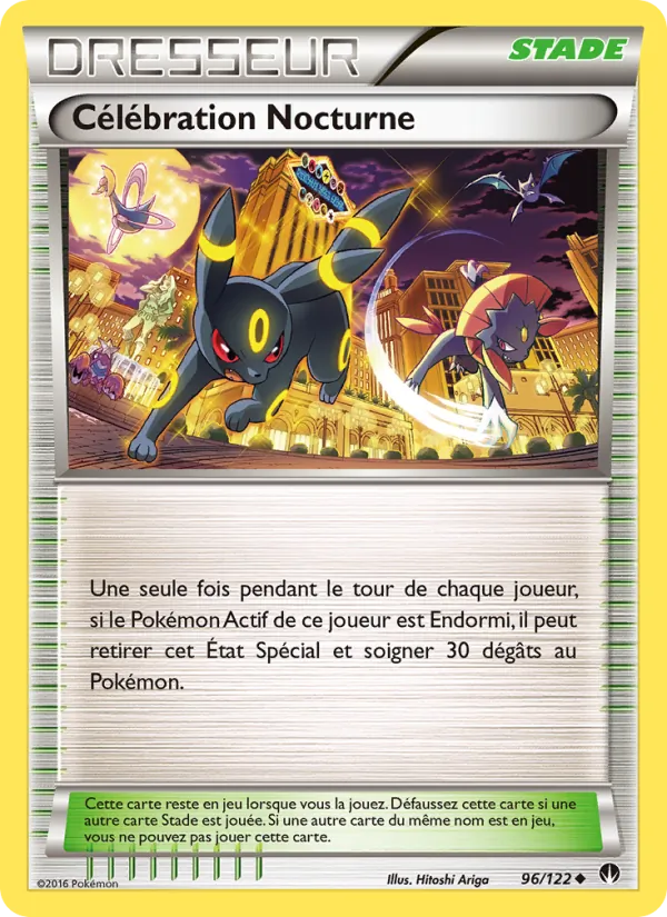 Carte Pokémon Célébration Nocturne 96/122 de l'extension Rupture Turbo
