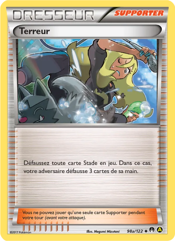 Carte Pokémon Terreur 98a/122 de l'extension Rupture Turbo