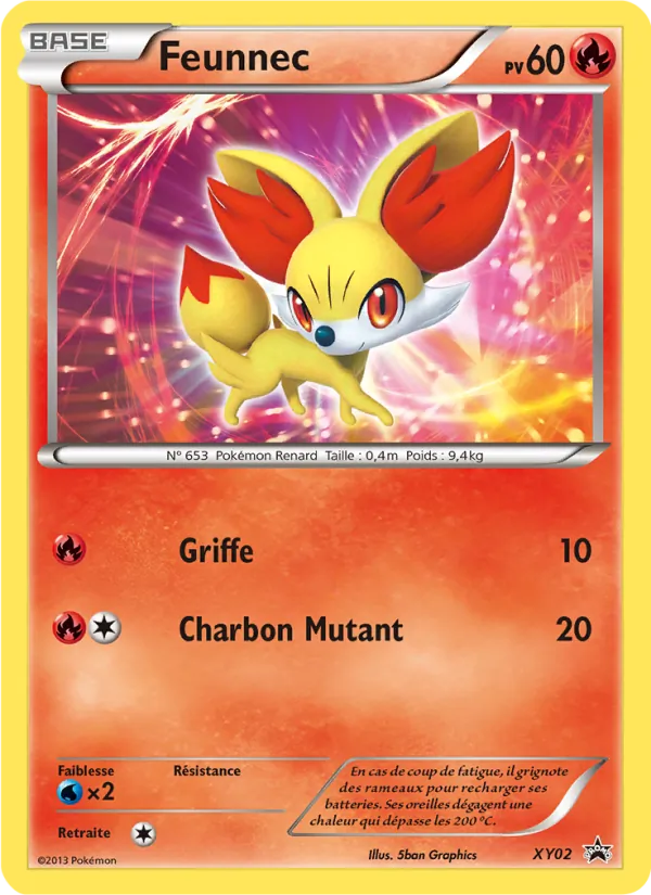 Carte Pokémon Feunnec XY02/211 de l'extension Promo XY