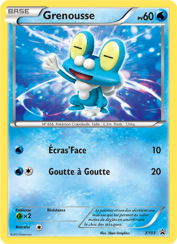 Carte Pokémon Grenousse XY03/211 de l'extension Promo XY