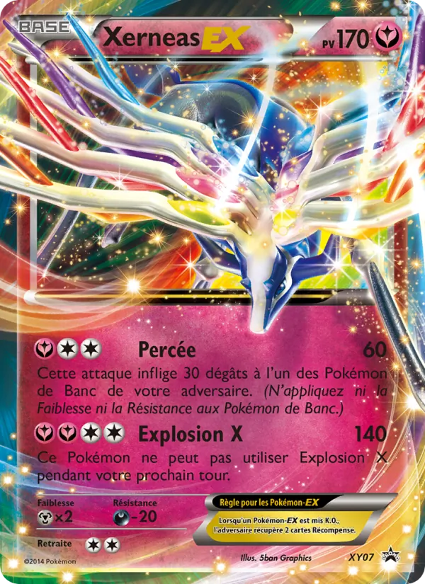 Carte Pokémon Xerneas EX XY07/211 de l'extension Promo XY