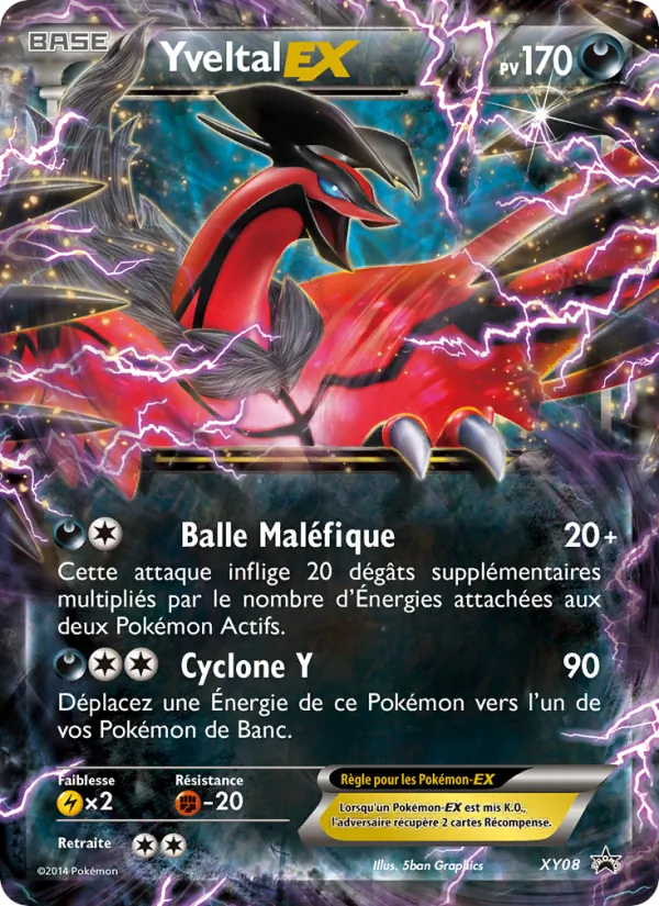Carte Pokémon Yveltal EX XY08/211 de l'extension Promo XY