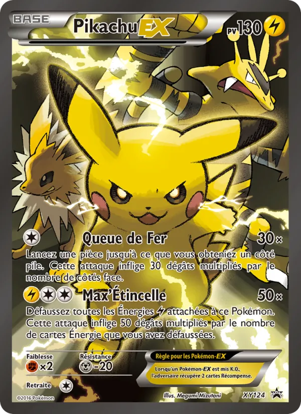 Carte Pokémon Pikachu EX XY124/211 de l'extension Promo XY