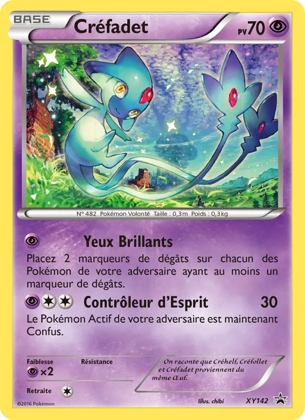 Carte Pokémon Créfadet XY142/211 de l'extension Promo XY