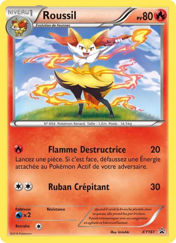 Carte Pokémon Roussil XY161/211 de l'extension Promo XY