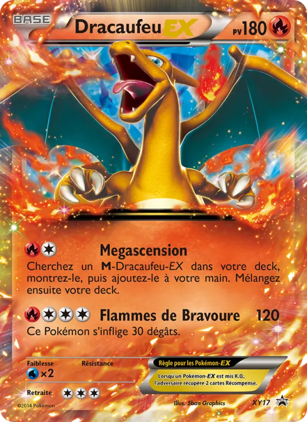 Carte Pokémon Dracaufeu EX XY17/211 de l'extension Promo XY