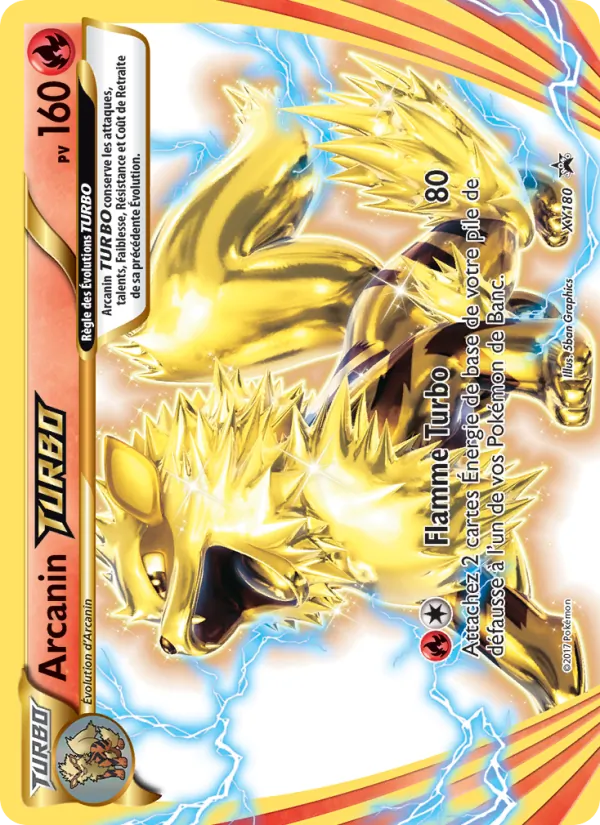 Carte Pokémon Arcanin TURBO XY180/211 de l'extension Promo XY