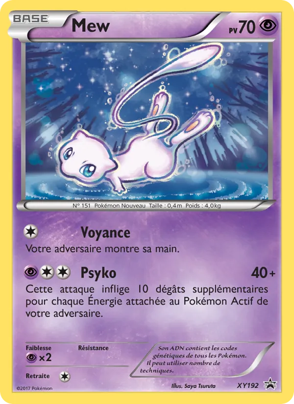 Carte Pokémon Mew XY192/211 de l'extension Promo XY