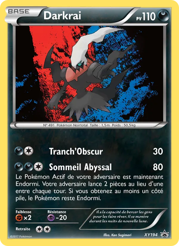 Carte Pokémon Darkrai XY194/211 de l'extension Promo XY