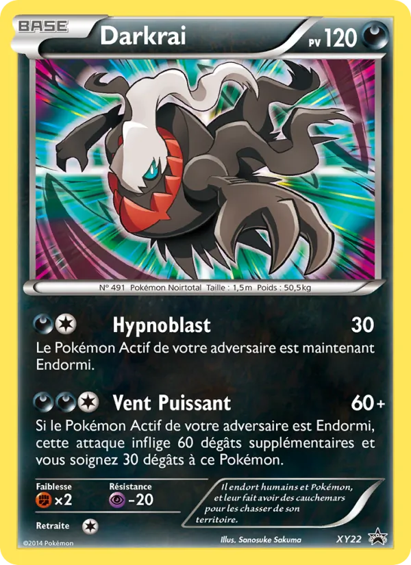 Carte Pokémon Darkrai XY22/211 de l'extension Promo XY