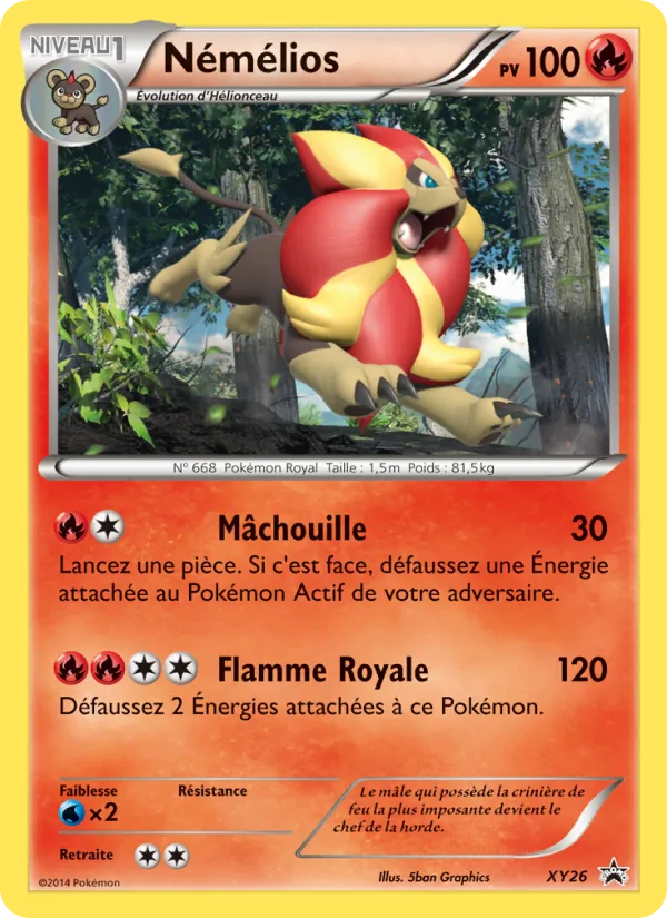 Carte Pokémon Némélios XY26/211 de l'extension Promo XY