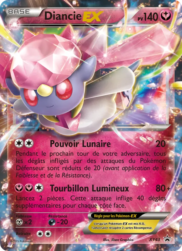 Carte Pokémon Diancie EX XY43/211 de l'extension Promo XY