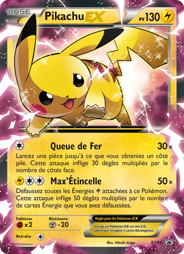 Carte Pokémon Pikachu EX XY84/211 de l'extension Promo XY