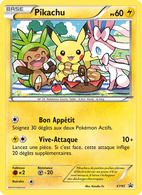 Carte Pokémon Pikachu XY95/211 de l'extension Promo XY
