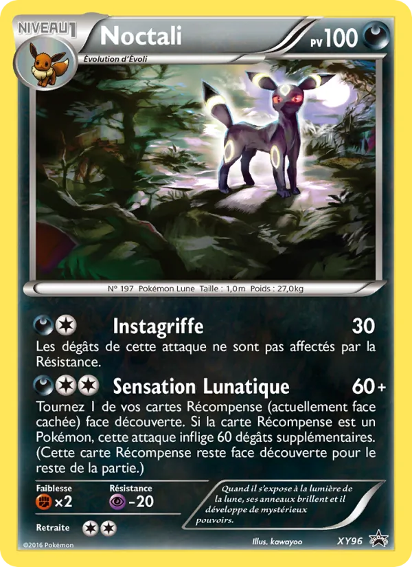 Carte Pokémon Noctali XY96/211 de l'extension Promo XY