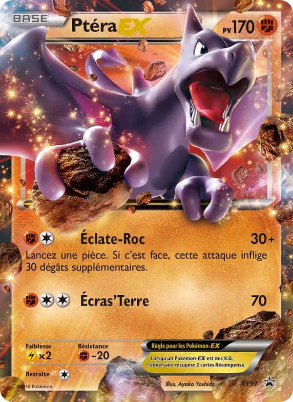 Carte Pokémon Ptéra EX XY97/211 de l'extension Promo XY